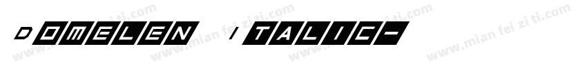 Domelen Italic字体转换